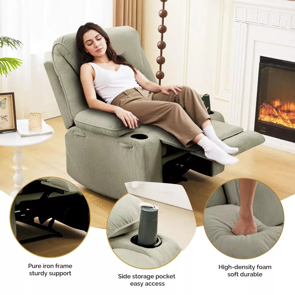Sillón reclinable con masaje